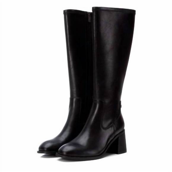 NEW XTI women's faux leather boots in black - Picture 4 of 5